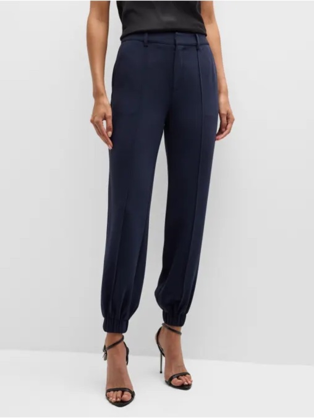 Cinq a Sept navy jogger pant, sz 0, NEW ret $358 tabitha crepe